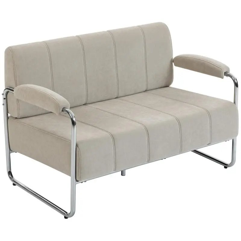 2-Seater Sofa in Beige Chenille