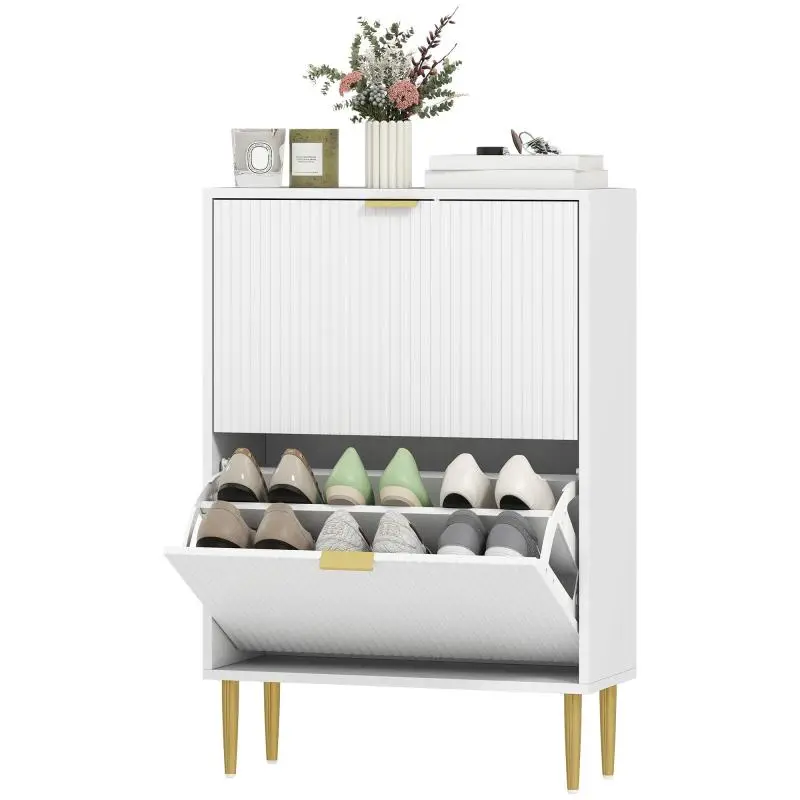 Slim Shoe Cabinet for 12 Pairs, 60 x 24 x 91.5 cm