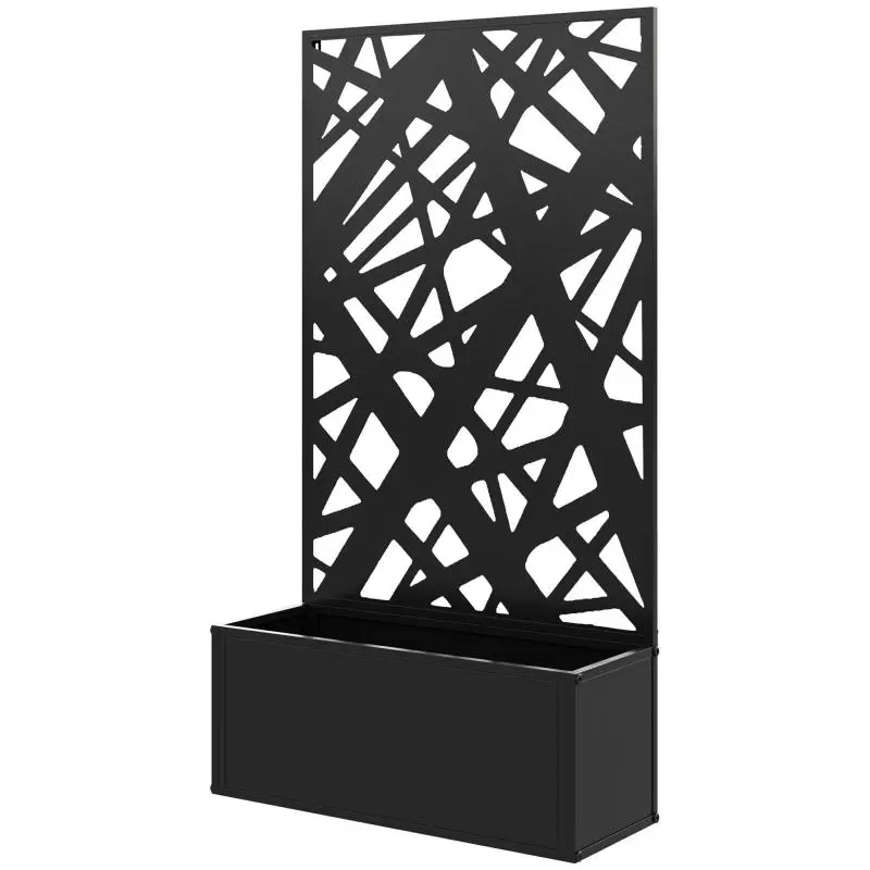 Raised Planter with Decorative Trellis