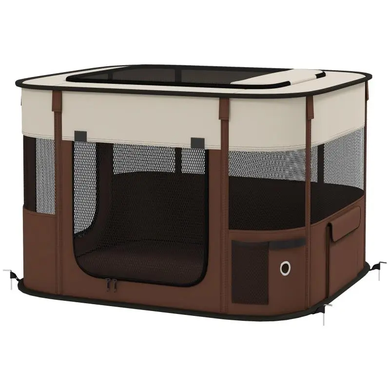 Pet Playpen with 6 Windows and 3 Doors