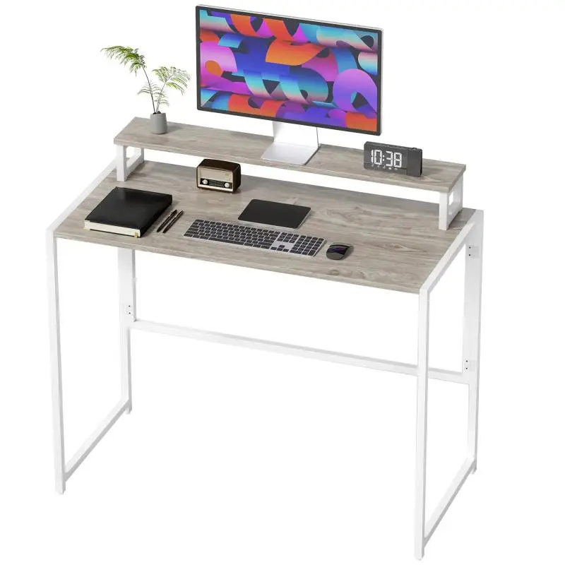 Folding Desk with Removable Monitor Shelf