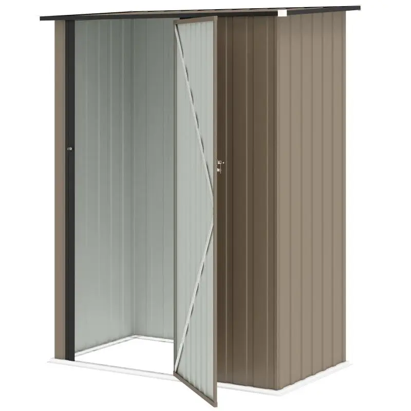 Metal Tool Shed with Sloped Roof, 142 cm