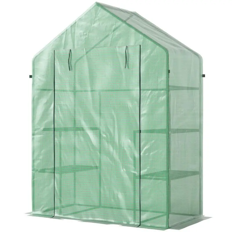 Garden Greenhouse with 2 Shelves, 195 cm High