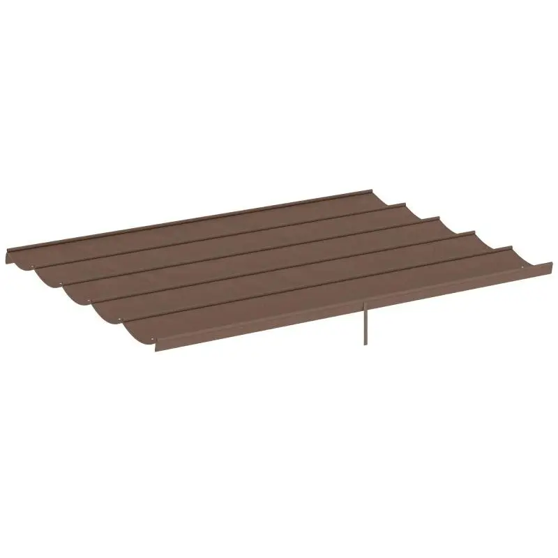 4x3 m Pergola Gazebo Cover, Coffee
