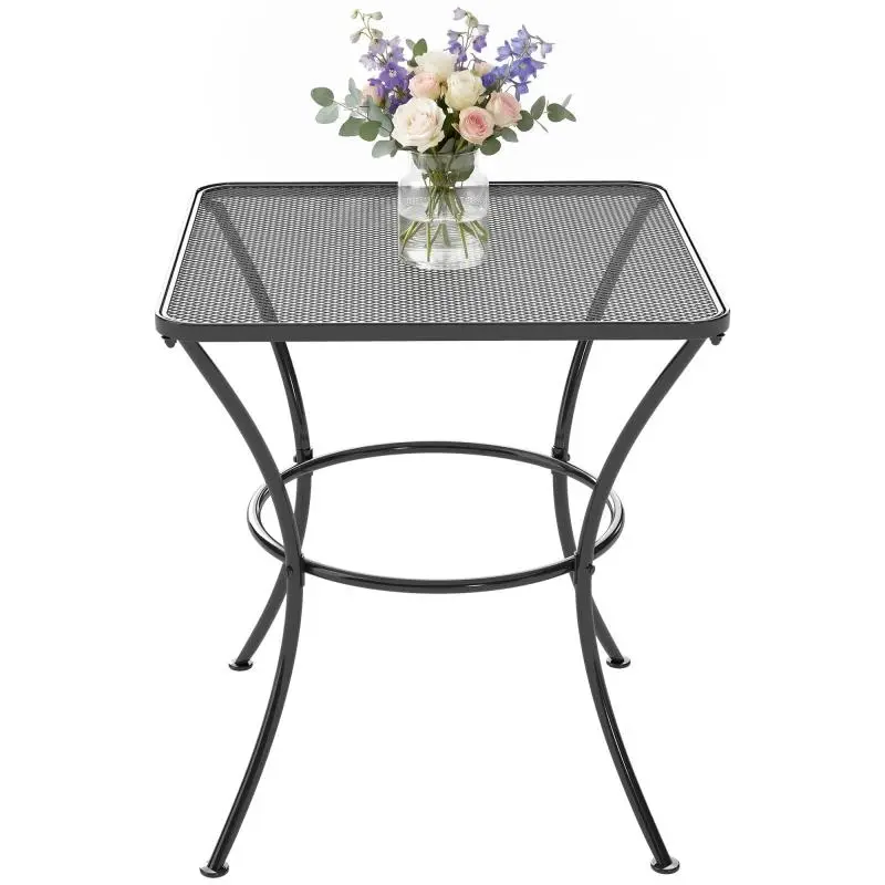 Square Steel Garden Side Table, 45 x 45 x 50 cm
