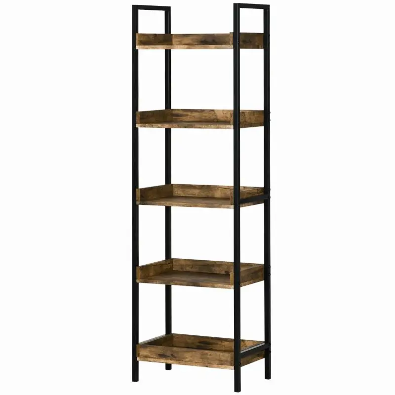 5-Tier Bookshelf, 48 x 30 x 155 cm