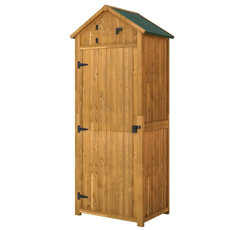 Wooden Garden Tool Shed, 77 × 54.2 × 179 cm
