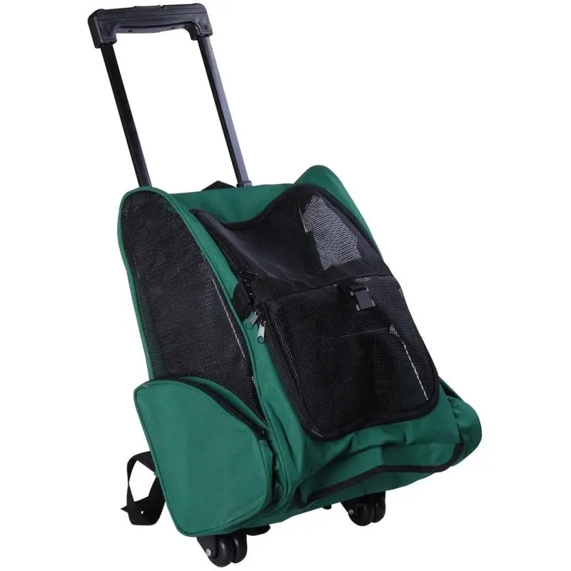 2-in-1 Pet Carrier Backpack with Wheels, 42 × 25 × 55 cm