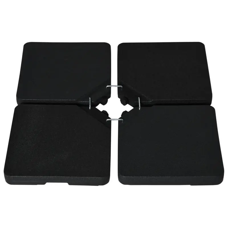 4-Piece Parasol Base, Fillable, Black