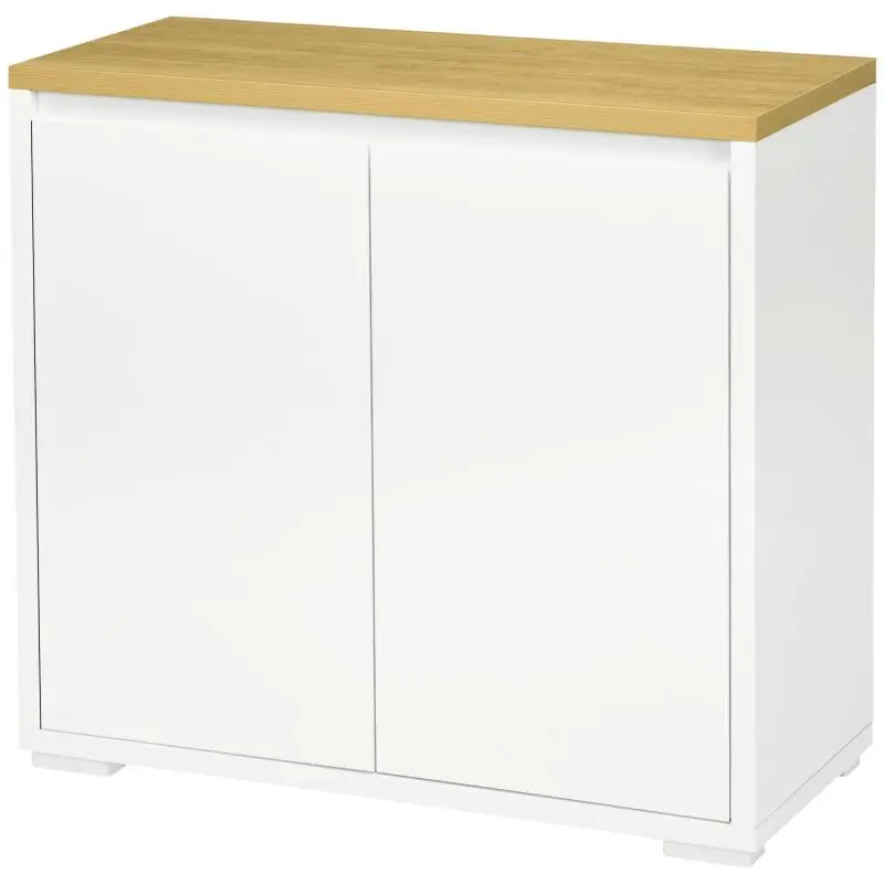 2-Door Storage Cabinet with Adjustable Shelf, 80 cm