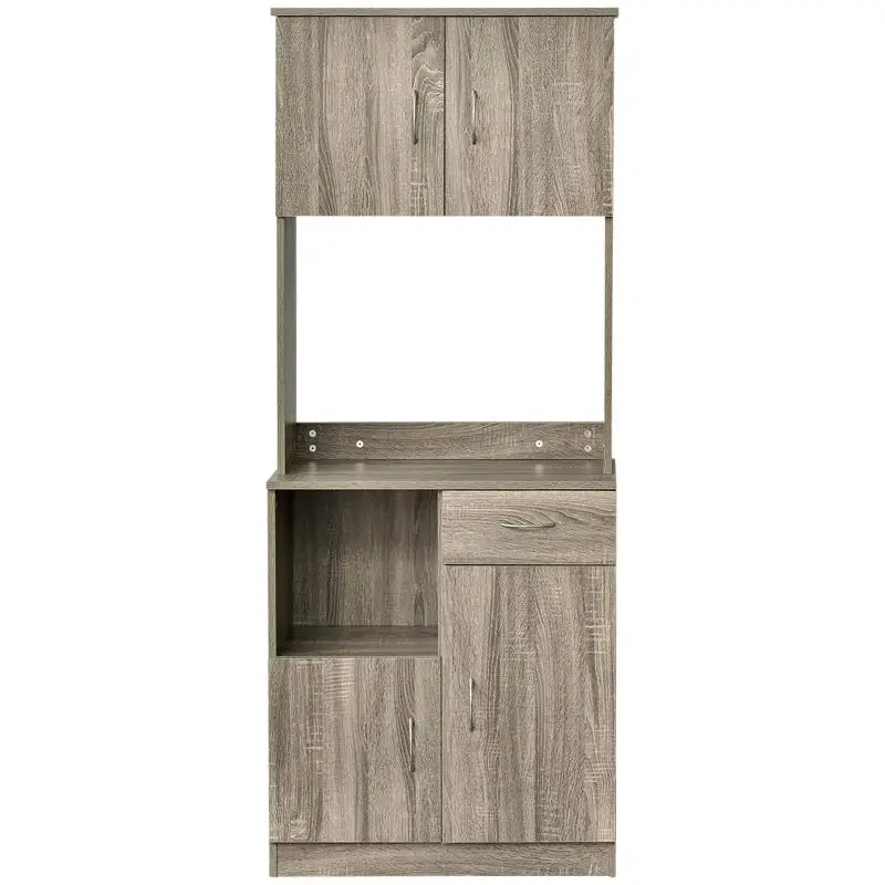 Sideboard with Cupboards and Drawer, Grey, 71 cm
