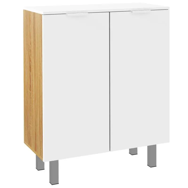 Shoe Rack with 4 Adjustable Shelves, Glossy White