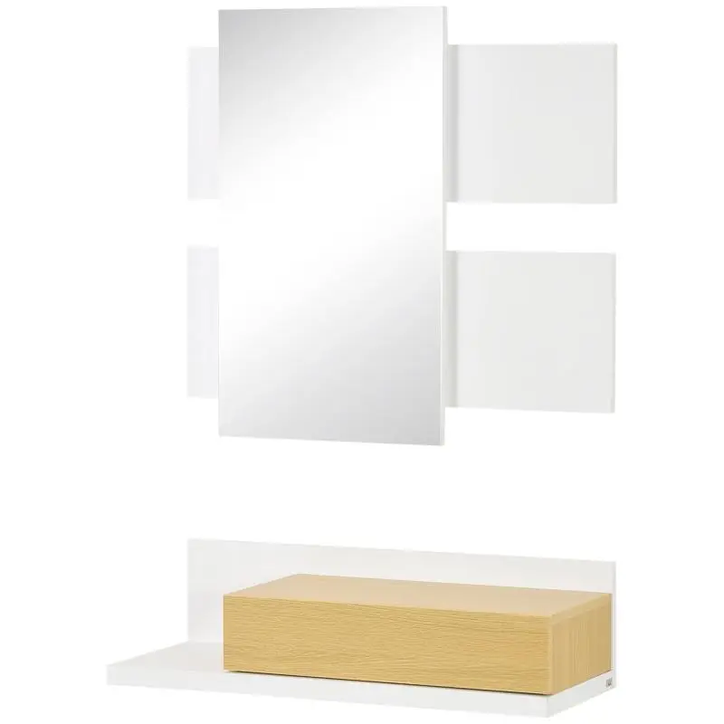 Wall-Mounted Entryway Set with Mirror and Drawer