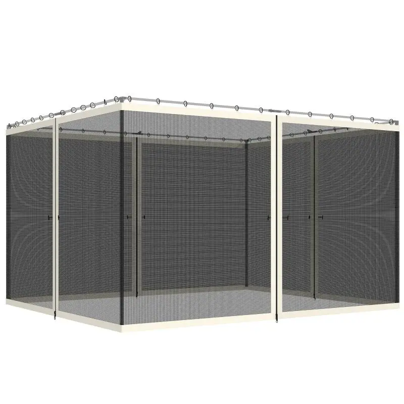 Universal Replacement Gazebo Mosquito Netting Curtains, 335 x 207 cm