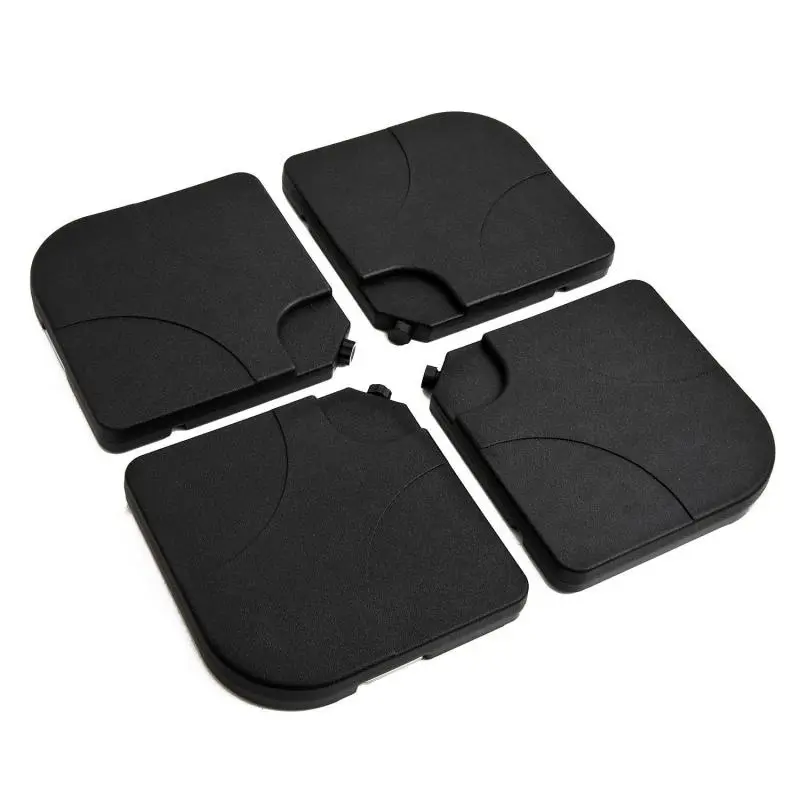 4-Piece Plastic Parasol Base Set, 50 cm