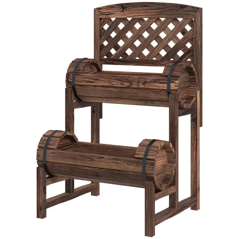 2-Tier Outdoor Planter with Trellis