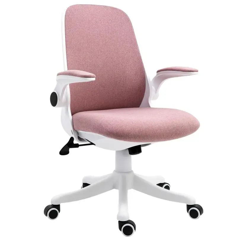 Height-Adjustable Ergonomic Office Chair, Pink