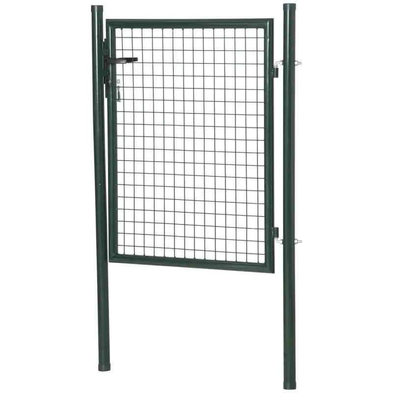 Steel Garden Gate with Lock and 3 Keys, 97 x 150 cm