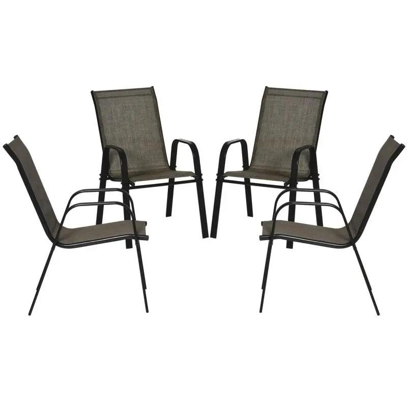4-Piece Stackable Garden Chair Set
