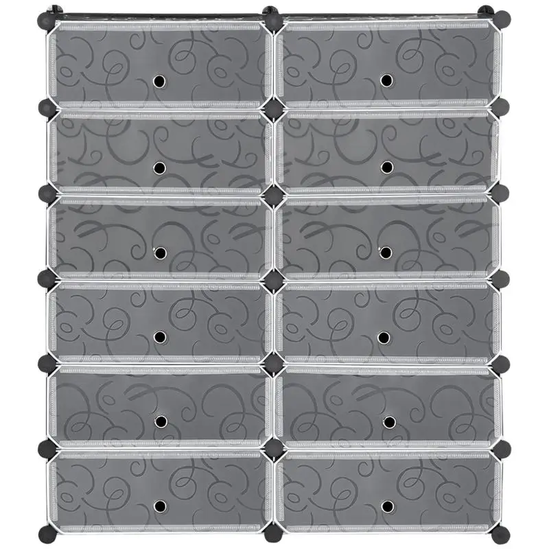 Modular Shoe Cabinet, 12 Cubes