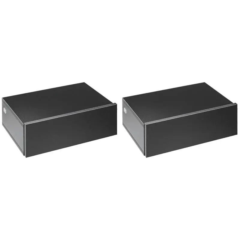 Set of 2 Floating Nightstands, Black, 40 cm