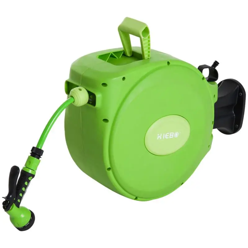 Retractable Garden Hose Reel with 20 m Hose