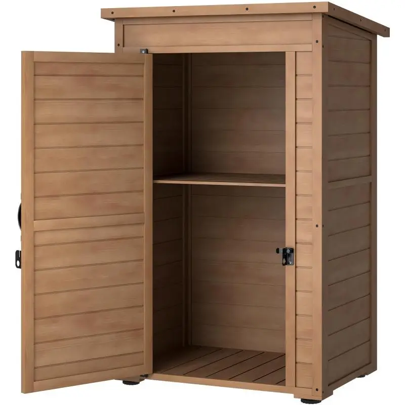 Wooden Garden Cabinet with Adjustable Shelf, 75 cm