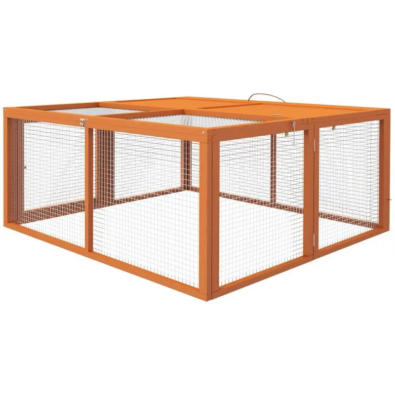 Foldable Rabbit Hutch, 110 × 105 × 50 cm