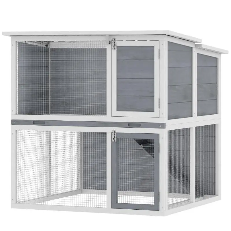 Outdoor Rabbit Hutch, 2-Tier, 98 x 95 x 102.5 cm