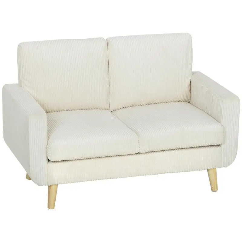 2-Seater Corduroy Sofa, 134 cm
