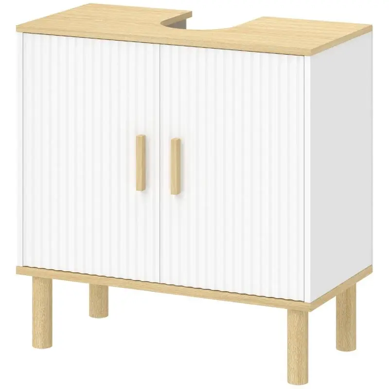 Under-Sink Cabinet with 2 Doors, White
