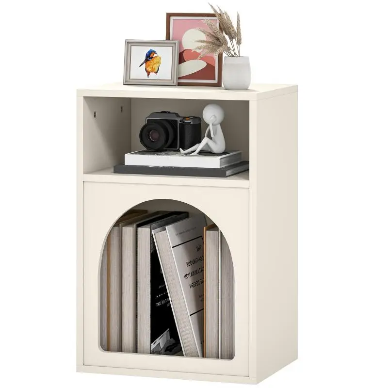 Bedside Table with Open Compartments, 40 × 30 × 60 cm
