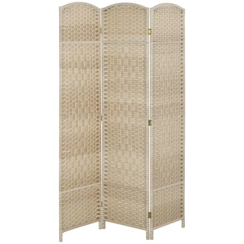 3-Panel Indoor Room Divider, 135 x 1.7 x 180 cm