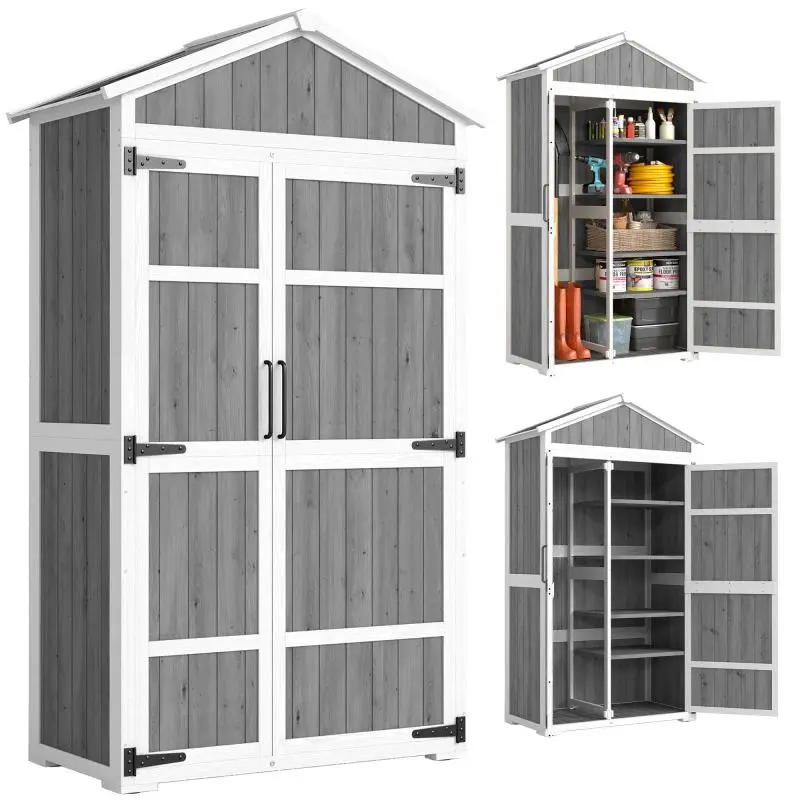 Waterproof Garden Storage Shed, 105 x 55 x 179 cm