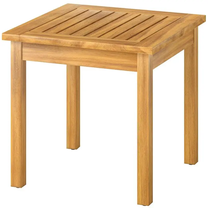 Square Acacia Wood Garden Coffee Table, 48 cm