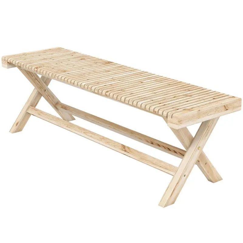 Fir Wood Garden Bench, 2-Seater