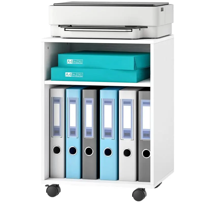 Printer Stand with 2 Open Shelves