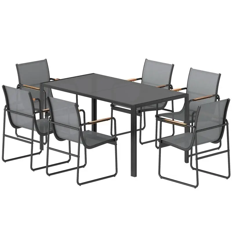 7-Piece Outdoor Dining Set for 6