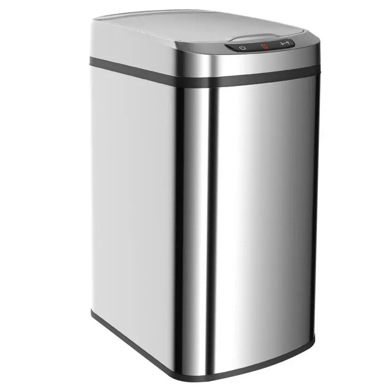 12L Automatic Stainless Steel Kitchen Bin, Silver