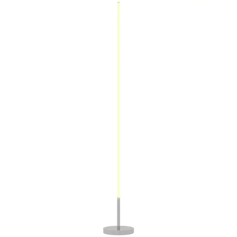 LED floor lamp, dimmable living room floor lamp, remote control, foot switch, Ø20x150cm, silver