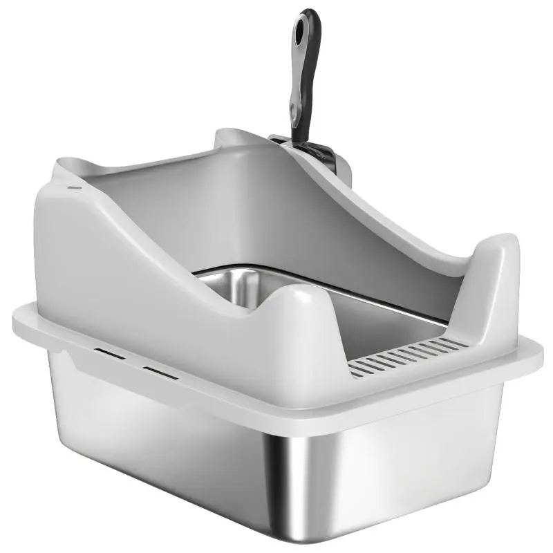 Stainless Steel Cat Litter Box with High Sides