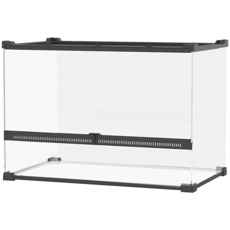 Reptile Terrarium, 50 × 30 × 35 cm, Black