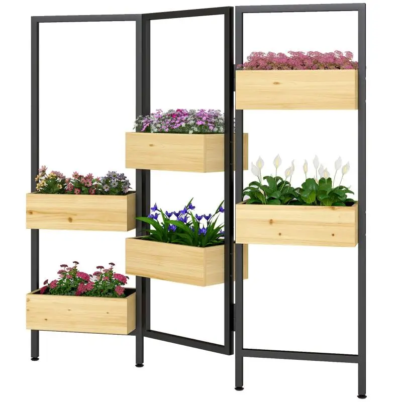 Room Divider with 6 Planters
