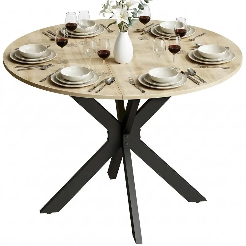 Folding Round Dining Table, 110 cm