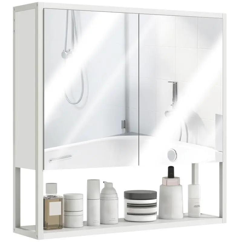 Wall-Mounted Bathroom Cabinet with Mirror, 60 cm