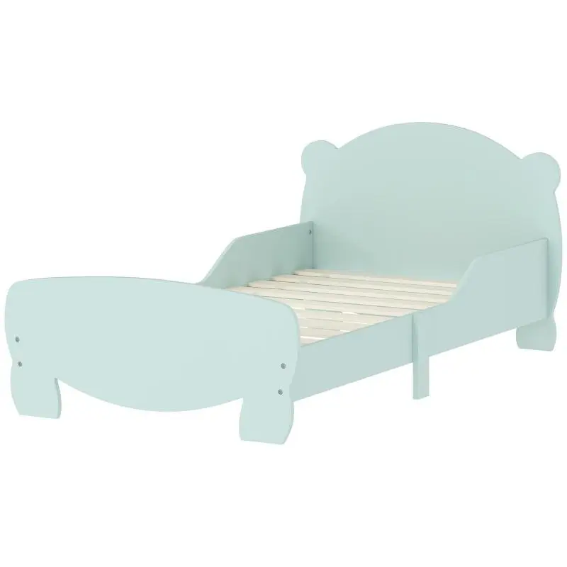 Children's Bed with Safety Rails, Green 140 x 70 cm