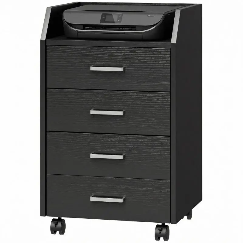 4-Drawer Mobile Office Storage Unit, 40 × 36 × 65 cm