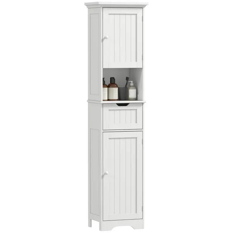 Tall Bathroom Cabinet with LED Lighting, 40 × 30 × 170 cm