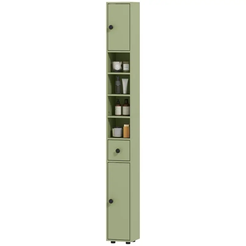 Tall Bathroom Storage Cabinet with 1 Drawer, 20 x 20 x 180 cm