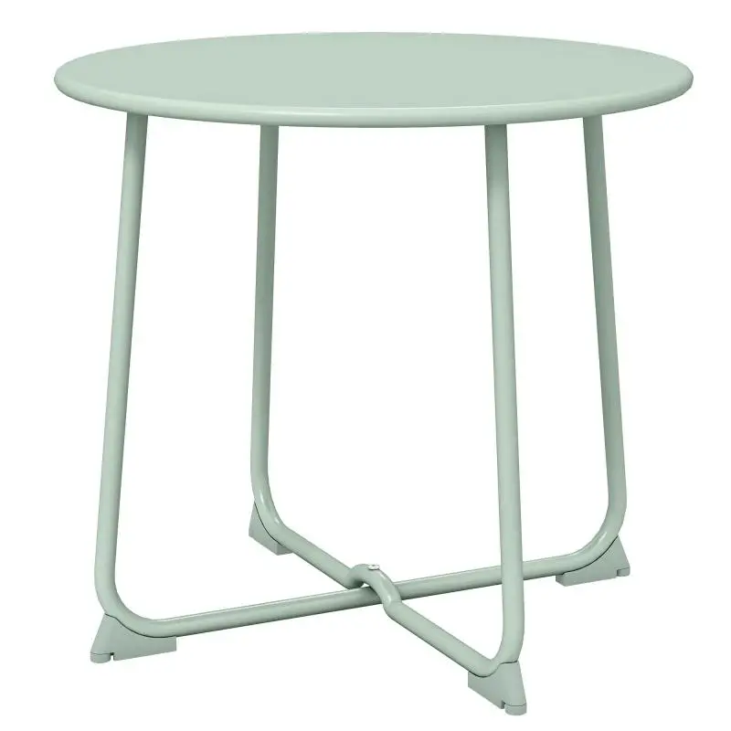 Round Outdoor Coffee Table, Dark Green